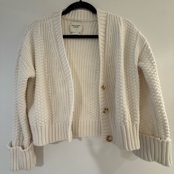 Abercrombie & Fitch Sweaters - Abercrombie & Fitch Off-White Women's Cardigan